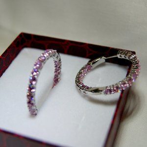 New Pink  earrings Hoop